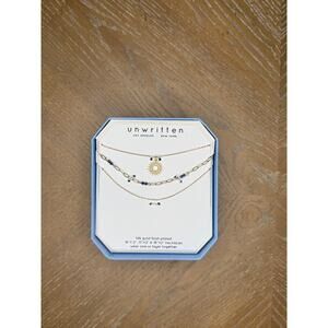 Unwritten Gold Layered Necklace Set | Sun Charm | 3-Pc